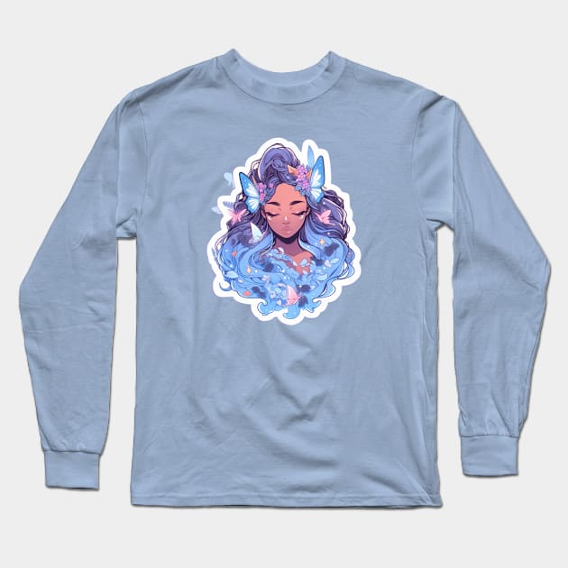 Goddess of butterflies Long Sleeve T-Shirt by DarkSideRunners